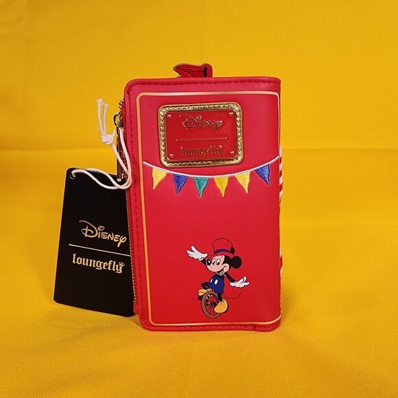 Loungefly Disney Mickey & Friends Circus Tent Flap Wallet NEW - Picture 6 of 13
